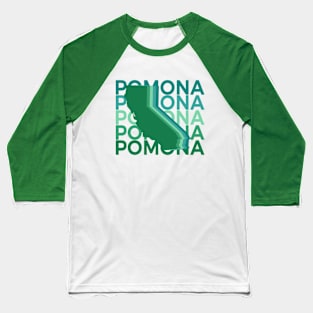 Pomona California Green Repeat Baseball T-Shirt